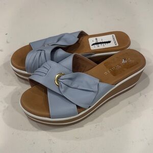 New Ron White Patrika Platform Wedge Slide Sandal sz 39